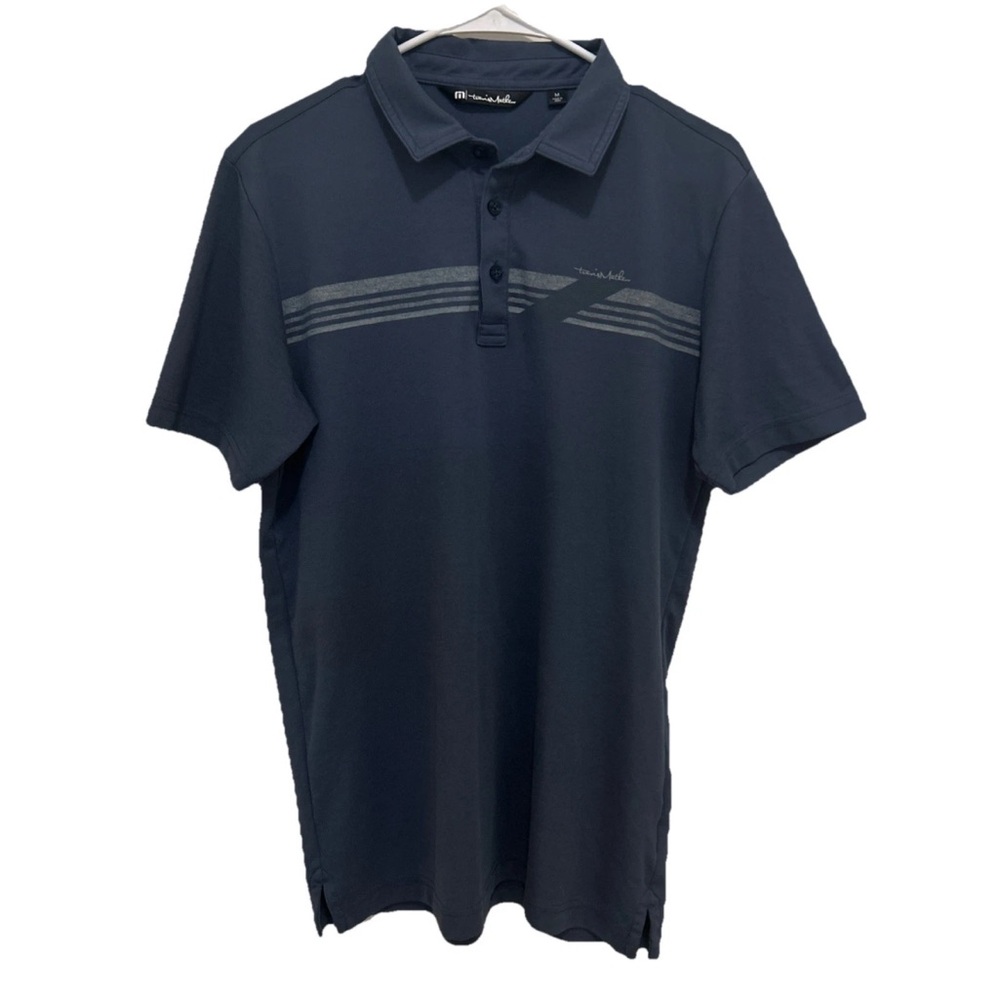 Travis Mathew Men's Blue Golf Polo Shirt Size MEDIUM